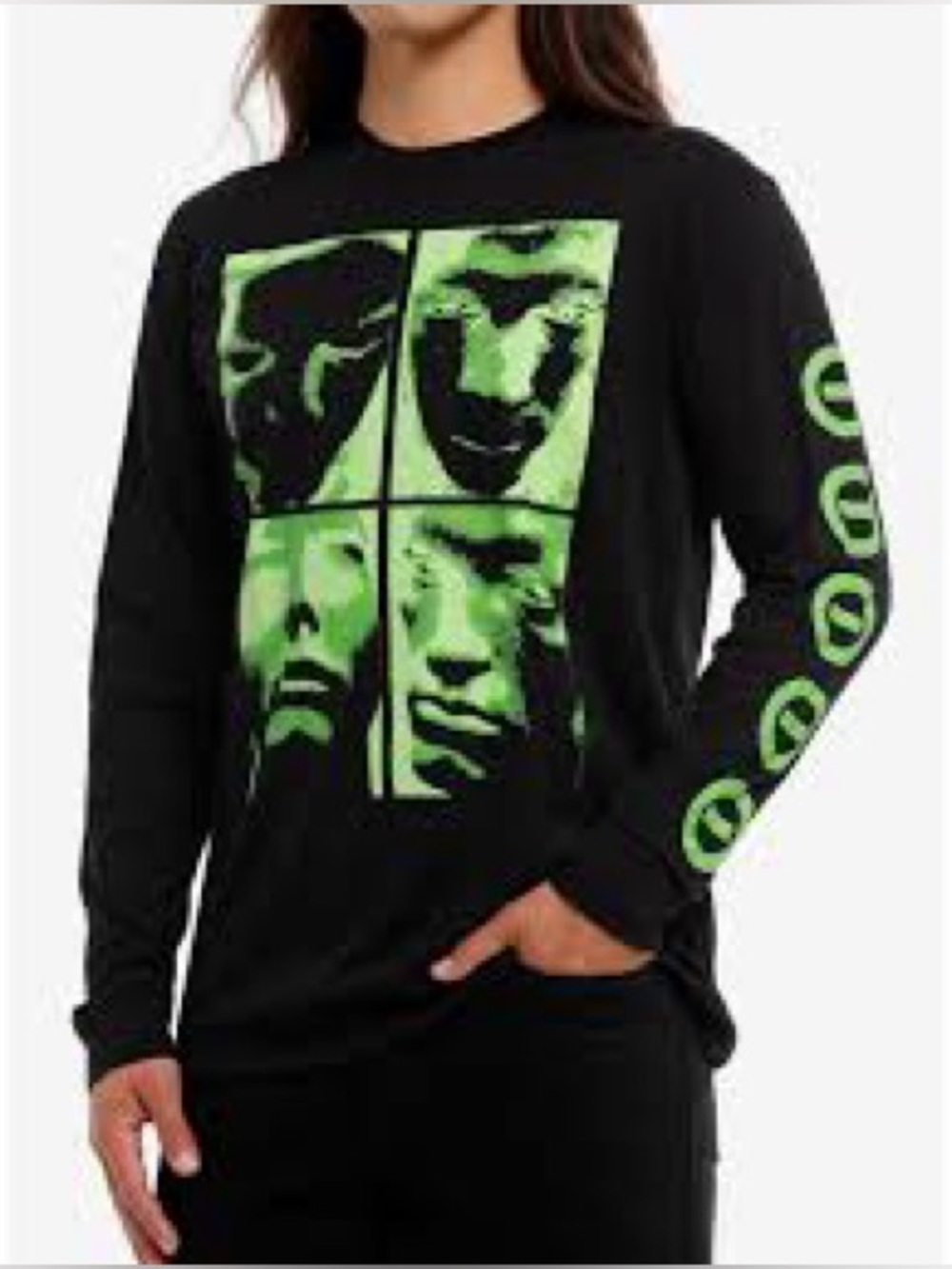 Type O Negative Face Grid Long-Sleeve T-Shirt Size Medium NWOT